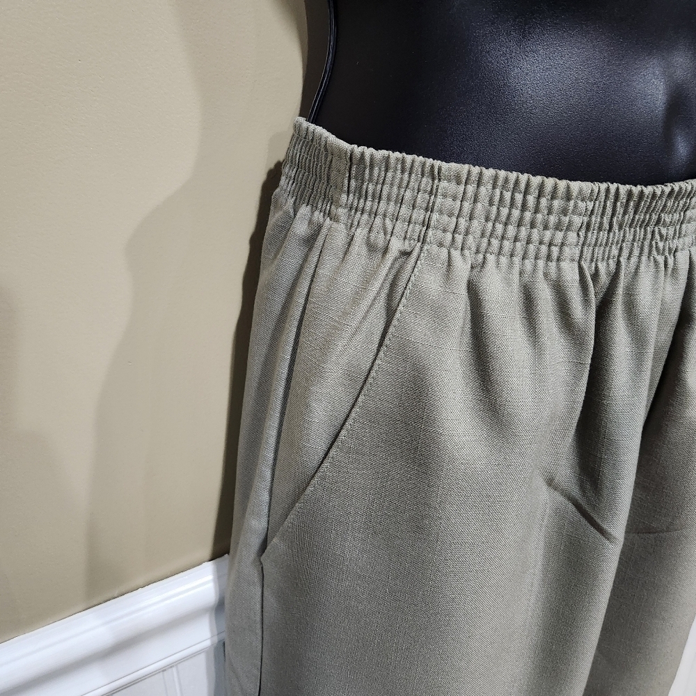 Covington Womens Tan Casing Waistband with Pockets Crop Pants Size 8P - Picture 7 of 10